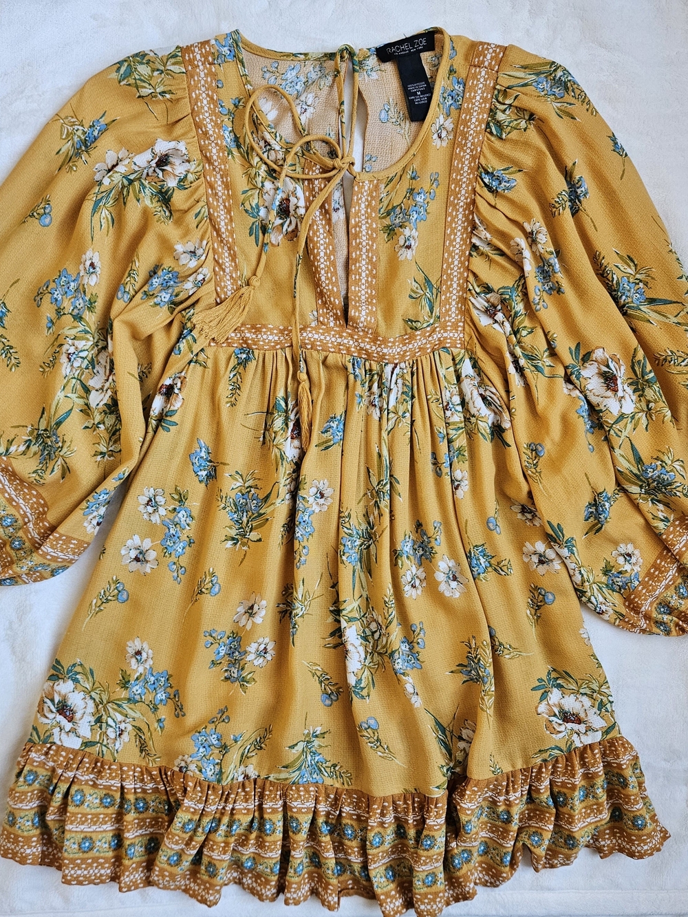 RACHEL ZOE Floral Boho Tunic Dress -Size Med